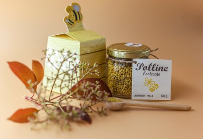 polline di api essiccato 50g naturale con confezione Roseto degli Abruzzi